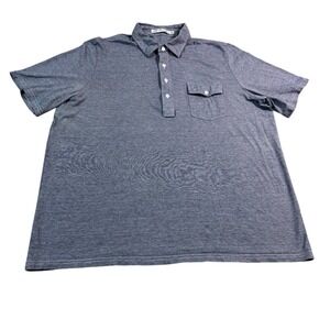 Criquet Mens XL Polo Shirt Short Sleeve Golf Preppy Casual‎ Pocket Blue